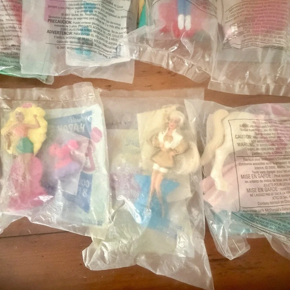 New Sealed Lot‎ of 11 Vintage Mcdonald's Barbie Theme Happy Meal Toys 1990s Era
